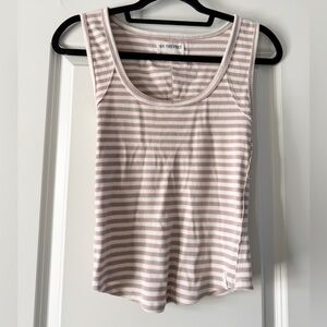We The Free Soft tan and cream Striped Tank Top